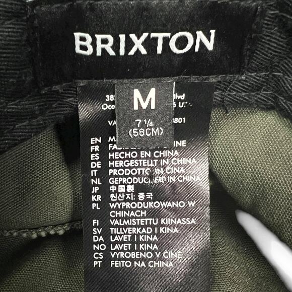 Men's Brixton Olive Green Sun Beach Outdoors Hiking Adventure Hat - Medium - Picture 4 of 6